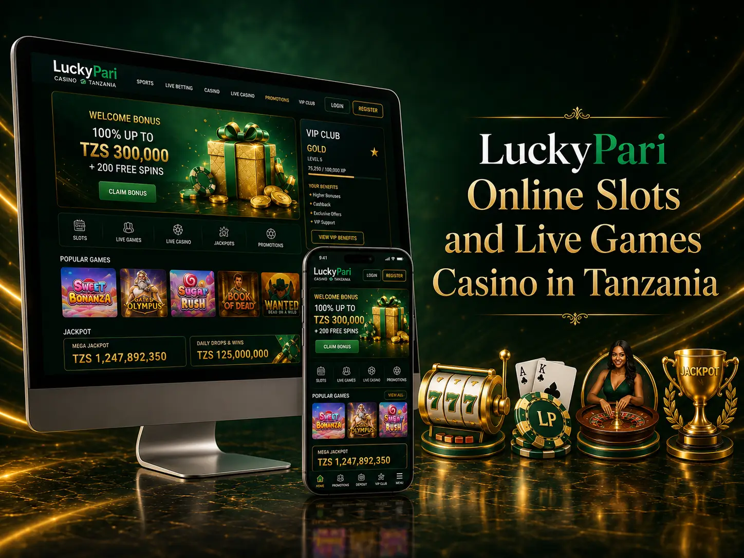 LuckyPari Online Slots and Live Games Casino in Tanzania