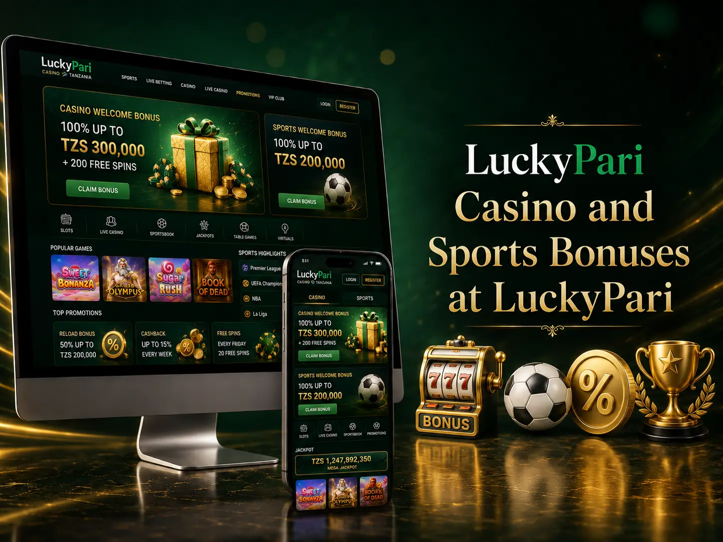 Casino and Sports Bonuses LuckyPari