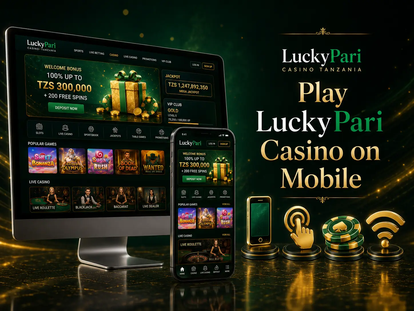 Play LuckyPari Casino on Mobile