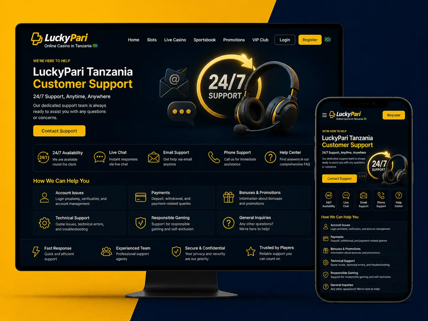 How to Contact LuckyPari Tanzania Support